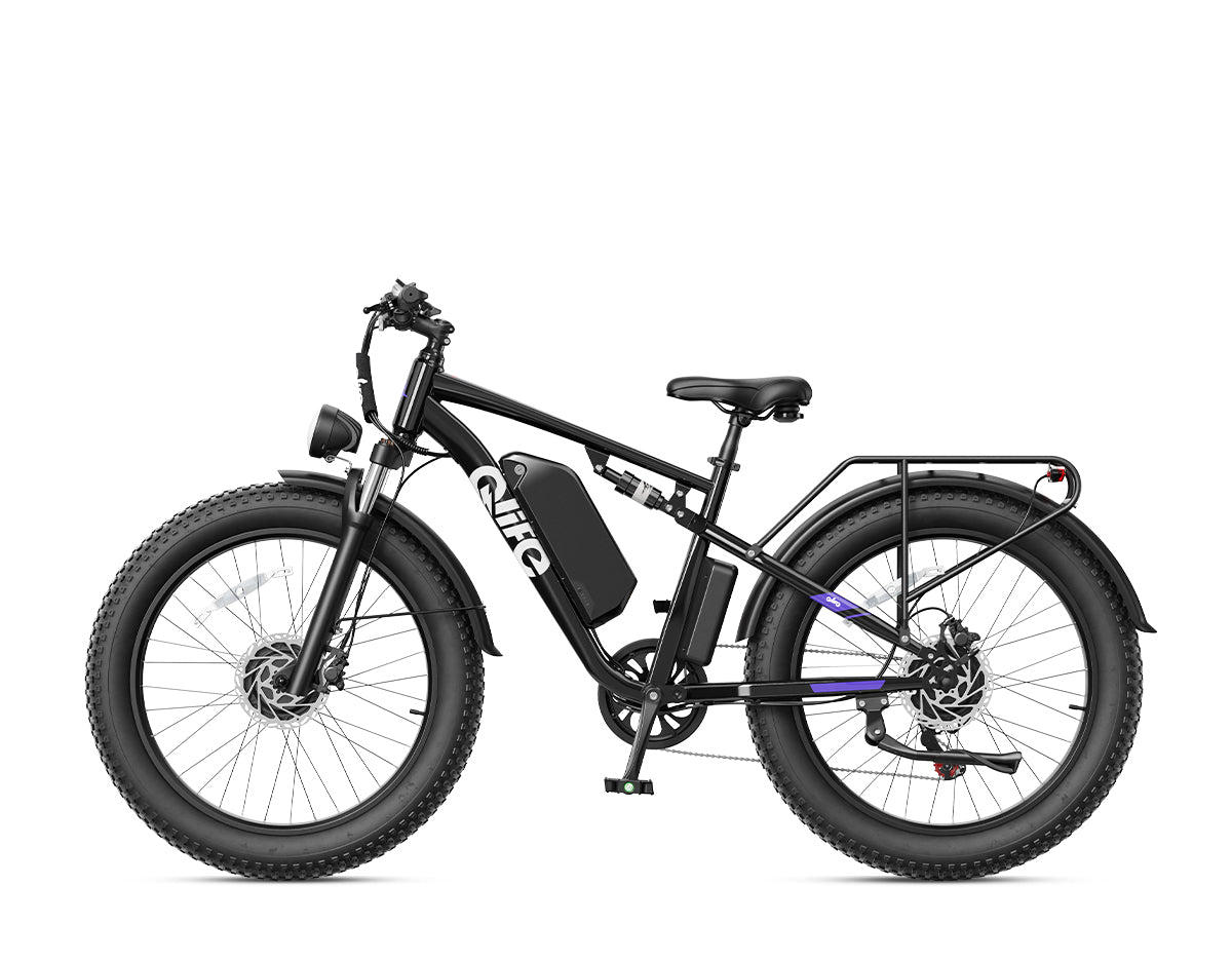 so-qrm-001-main Qlife Racer Max 26" Dual Motor 3000W Fat Tire Electric Bike for Adults 37mph 90mi UK - Main