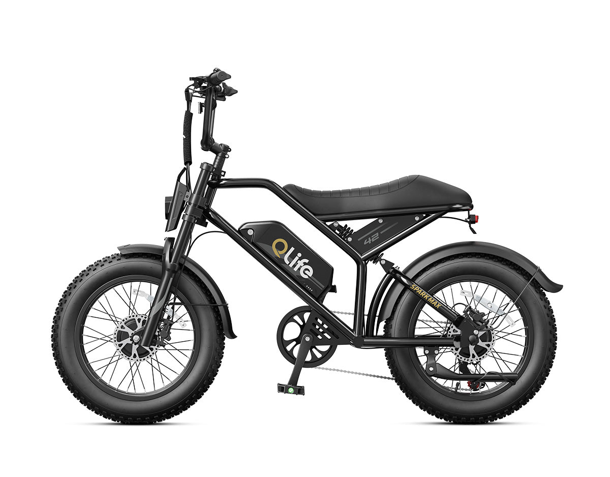 so-qsm-001-main Qlife Spark Max 20" Dual Motor 3000W Fat Tire Moped Style Electric Bike UK Adult - Main
